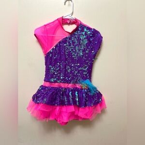 Weissman pink and purple sequined costume, dance or dress up